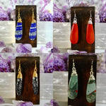Genuine Stone Drop Earrings