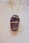 Amethyst Coffin Necklace