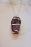 Amethyst Coffin Necklace