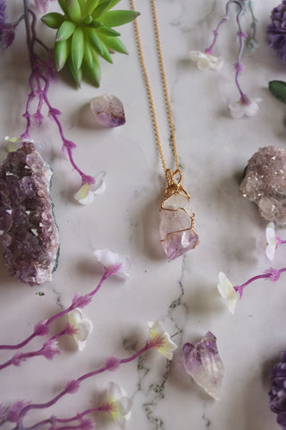 Raw Amethyst Necklace