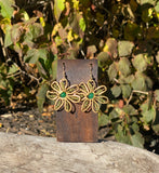 "Flora's Gem" Sunflower Crystal Earrings