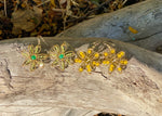 "Flora's Gem" Sunflower Crystal Earrings