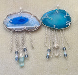 "Always a Silver Lining" Wire Wrapped Rain Clouds