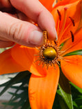 "Vivre au soliel" Tiger Eye Sun Necklace