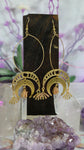 "Phases of the Crystal Moon" Quartz Hoop Earrings