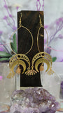 "Phases of the Crystal Moon" Quartz Hoop Earrings