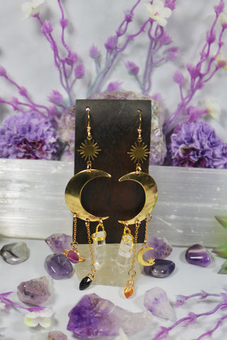 Out of this World Moon Earrings