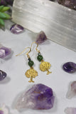 Genuine Stone Charm Earrings