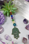 Chakra Hamsa Hand Pendant