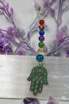 Chakra Hamsa Hand Pendant