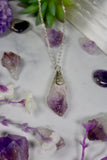 Silver Raw Amethyst Necklace