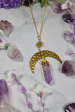 "Golden Moon" Amethyst Necklace
