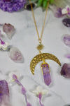 "Golden Moon" Amethyst Necklace