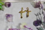 24k Pure Gold Nugget Cross Pendants