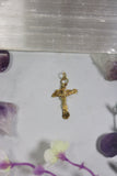 24k Pure Gold Nugget Cross Pendants