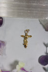 24k Pure Gold Nugget Cross Pendants