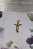 24k Pure Gold Nugget Cross Pendants