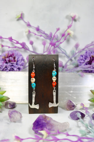 Halloween Charm Stone Bead Earrings