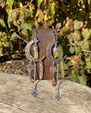 “Queen Bee’s Jewel” Moon Earrings