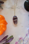 Amethyst Coffin Necklace