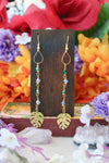 Monstera Crystal Earrings